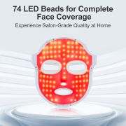 74 LED Beads for Complete Face Coverage