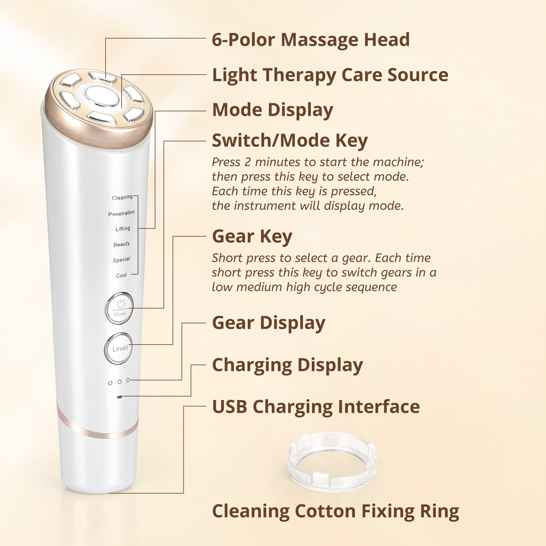 RF EMS LED Light Therapy Skin Care