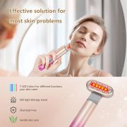 7 in 1 Light-Therapy-Wand, Red Light Therapy for Face Eye Skincare Equipment at Home,Led Beauty Wand Red for Skincare & Blue Rejuvenation,Face & Eye Massager Skincare Tool