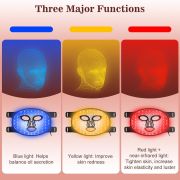 Red Light Therapy for Face, 3 Modes Portable Led Face Mask Light Therapy with Remote, Near-Infrared 850 Red Light Therapy Mask with Timing Function, Red Light Therapy at Home 180 LED Beads